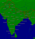 Indien Städte + Grenzen 1773x2000